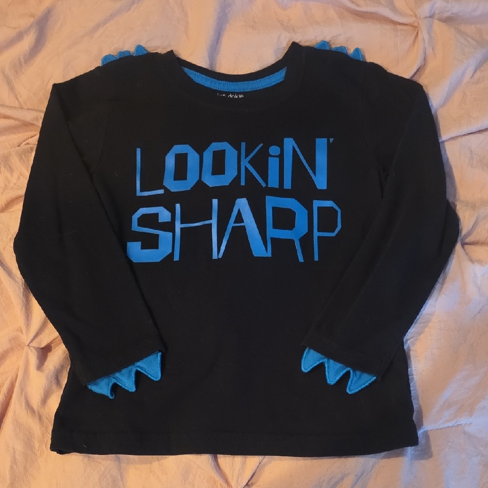 Okie Dokie Black and Blue 'Lookin Sharp' Long Sleeve Tee